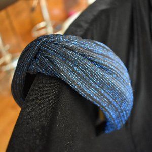 Lurex Blue Metalic Navy Combo Headband
